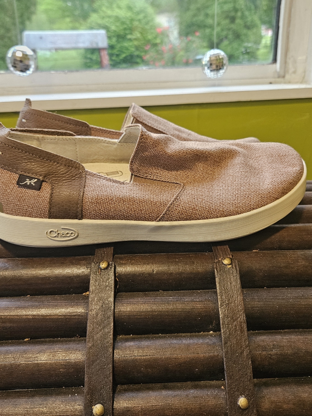 Chaco Men's Slip-On Canvas Davis Loafers Shoe - Brown Size 9